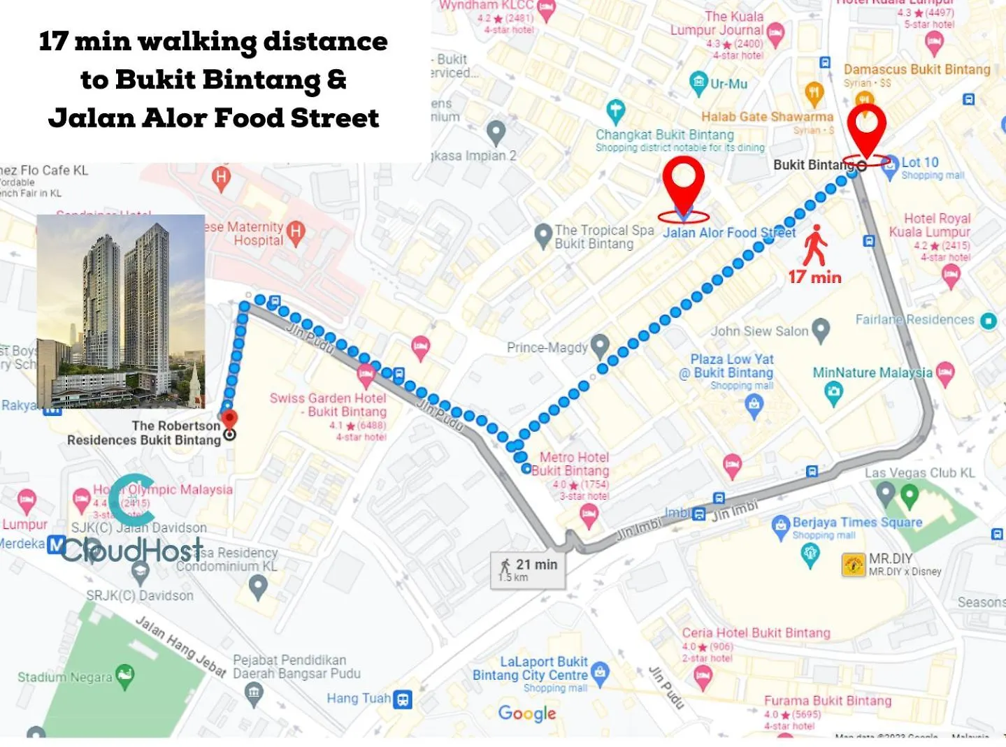 Appartamento The Robertson Bukit Bintang Kuala Lumpur By Cloud Host Malesia